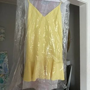 Lovers + Friends yellow ruffle dress